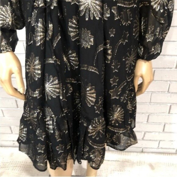 Boden Metallic Swing “Firework Jacquard” Party Dress — NWT / With Belt • Size 10 - Picture 4 of 9